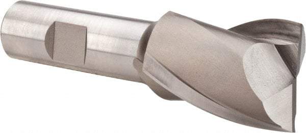 Hertel - 1-1/4", 1-5/8" LOC, 3/4" Shank Diam, 3-7/8" OAL, 2 Flute, Cobalt Square End Mill - Single End, Uncoated, Spiral Flute, 30° Helix, Centercutting, Right Hand Cut, Right Hand Flute - Americas Industrial Supply
