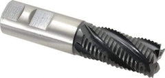 Hertel - 1" Diam, Coarse Pitch, 2" LOC, 5 Flute Cobalt Roughing Square End Mill - TiAlN Finish, 4-1/2" OAL, 1" Shank Diam, Single End, Centercutting, 30° Helix - Americas Industrial Supply