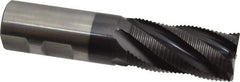 Hertel - 1" Diam, Fine Pitch, 2" LOC, 5 Flute Cobalt Roughing Square End Mill - TiAlN Finish, 4-1/2" OAL, 1" Shank Diam, Single End, Centercutting, 30° Helix - Americas Industrial Supply