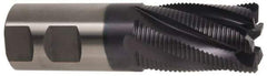 Hertel - 1-1/4" Diam, Fine Pitch, 2" LOC, 6 Flute Cobalt Roughing Square End Mill - TiAlN Finish, 4-1/2" OAL, 1-1/4" Shank Diam, Single End, Centercutting, 30° Helix - Americas Industrial Supply