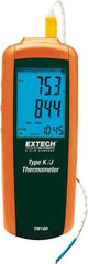 Extech - -328 to 2,501°F Digital Thermometer - LCD Display, K, J Thermocouple Sensor, 9V Battery Power - Americas Industrial Supply