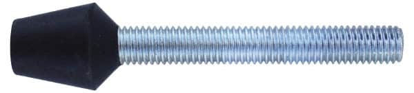 Gibraltar - M12 Carbon Steel Cap Tip Clamp Spindle Assembly - 2.68" Thread Length, 3.82" OAL, 1.18" Tip Surface Diam, Use with Toggle Clamps - Americas Industrial Supply