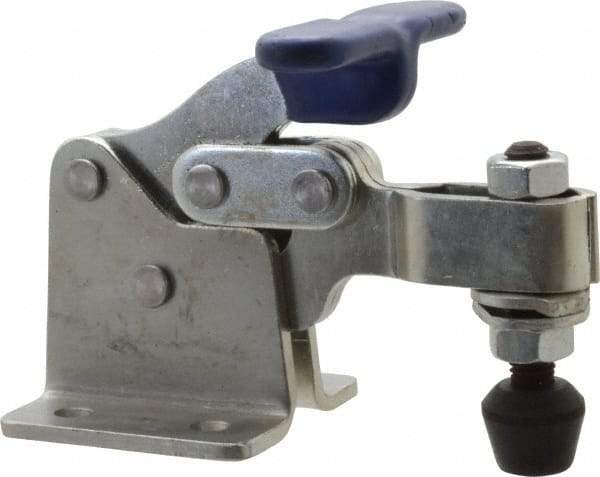Gibraltar - 750 Lb Holding Capacity, Horizontal Handle, Manual Hold Down Toggle Clamp - 160° Handle Movement, 88° Bar Opening, U-Bar, Flanged Base, Carbon Steel - Americas Industrial Supply