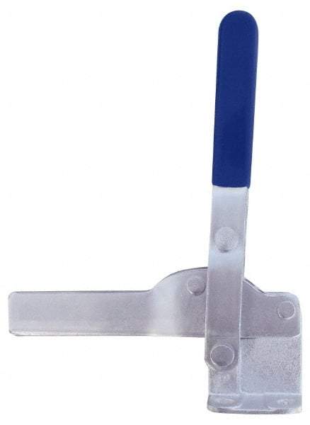 Gibraltar - 1,000 Lb Holding Capacity, Vertical Handle, Manual Hold Down Toggle Clamp - 64° Handle Movement, 76° Bar Opening, Solid Bar, Flanged Base, Electro-Plated Zinc, Carbon Steel - Americas Industrial Supply