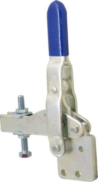 Gibraltar - 1,000 Lb Holding Capacity, Vertical Handle, Manual Hold Down Toggle Clamp - 76° Handle Movement, 65° Bar Opening, U-Bar, Straight Base, Carbon Steel - Americas Industrial Supply