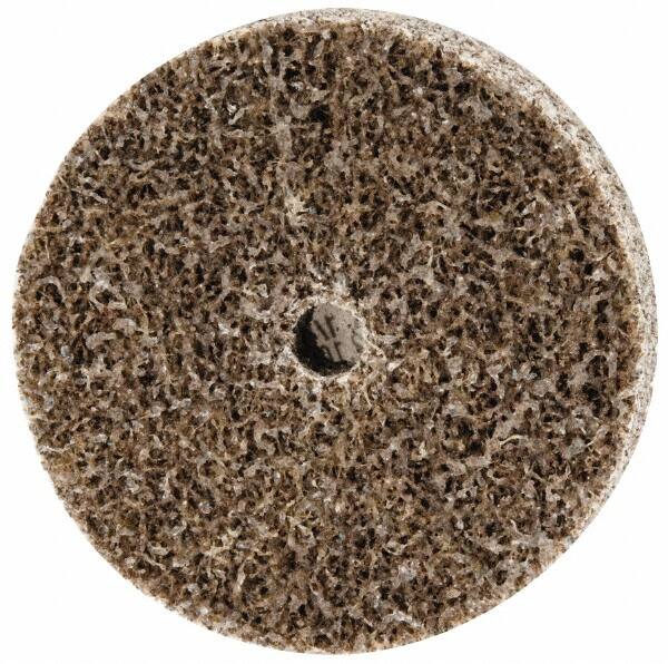 Merit Abrasives - 2" Diam, 1/2" Face Width, 1/4" Center Hole, Coarse Grade, Aluminum Oxide Deburring Wheel - Unitized, Hard Density 8 Grade, 22,000 RPM - Americas Industrial Supply