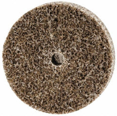 Merit Abrasives - 2" Diam, 1/2" Face Width, 1/4" Center Hole, Coarse Grade, Aluminum Oxide Deburring Wheel - Unitized, Hard Density 8 Grade, 22,000 RPM - Americas Industrial Supply