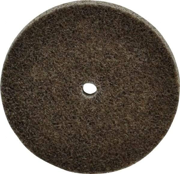 Merit Abrasives - 3" Diam, 1/4" Face Width, 1/4" Center Hole, Coarse Grade, Aluminum Oxide Deburring Wheel - Unitized, Hard Density 8 Grade, 18,000 RPM - Americas Industrial Supply