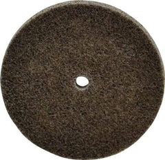Merit Abrasives - 3" Diam, 1/4" Face Width, 1/4" Center Hole, Coarse Grade, Aluminum Oxide Deburring Wheel - Unitized, Hard Density 8 Grade, 18,000 RPM - Americas Industrial Supply