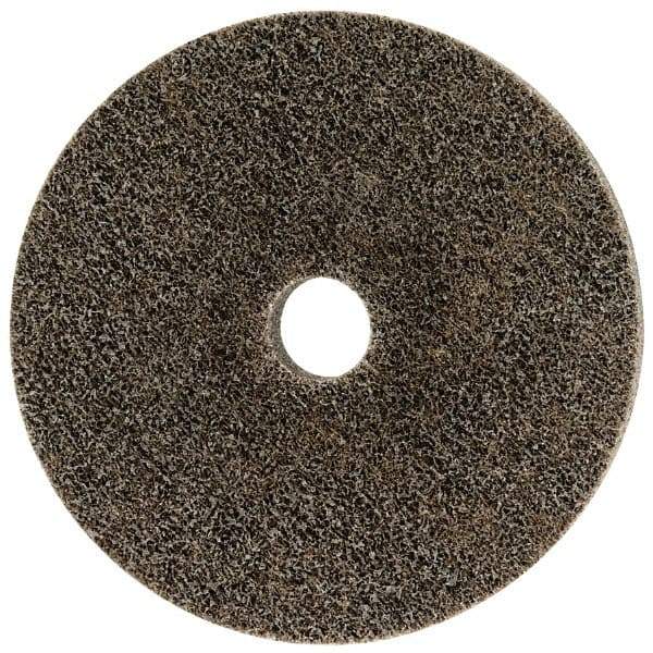 Merit Abrasives - 6" Diam, 1" Face Width, 1" Center Hole, Coarse Grade, Aluminum Oxide Deburring Wheel - Unitized, Hard Density 8 Grade, 5,000 RPM - Americas Industrial Supply