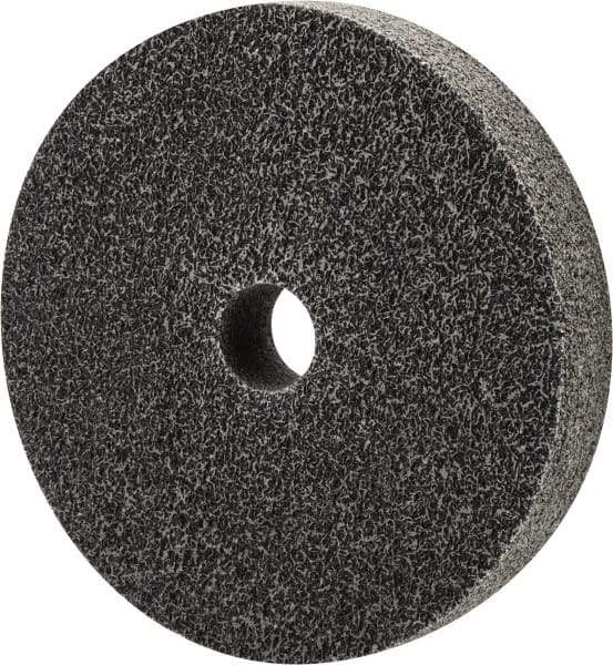 Merit Abrasives - 6" Diam, 1" Face Width, 1" Center Hole, Fine Grade, Silicon Carbide Deburring Wheel - Unitized, Medium Density 6 Grade, 5,000 RPM - Americas Industrial Supply