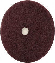 Merit Abrasives - 5" Diam, Medium Mounted Scrubber Buffing Wheel - 1 Ply, Very Fine Grade, 1/4" Shank Diam, 4,000 RPM - Americas Industrial Supply