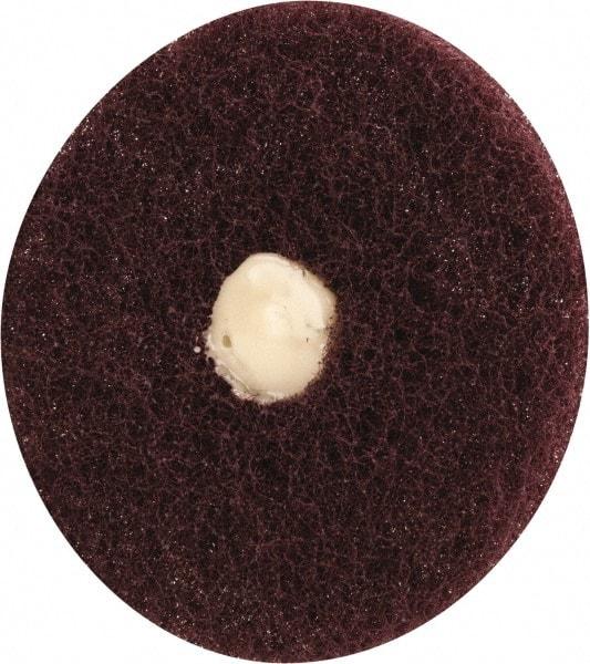 Merit Abrasives - 3" Diam, Medium Mounted Scrubber Buffing Wheel - 1 Ply, Very Fine Grade, 1/4" Shank Diam, 8,000 RPM - Americas Industrial Supply