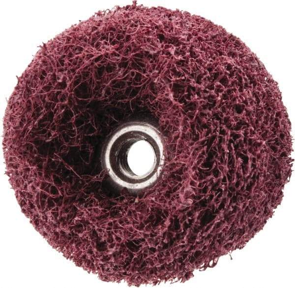 Merit Abrasives - 1" Diam Medium Density Cross Buff - 2 Plys, 8-32 Thread, Very Fine Grade, 25,000 Max RPM - Americas Industrial Supply