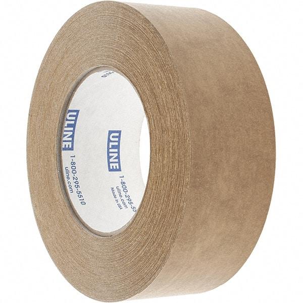 Made in USA - 2" x 60 Yd Tan Rubber Adhesive Sealing Tape - Paper Backing, 7 mil Thick - Americas Industrial Supply