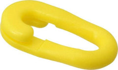 PRO-SAFE - 1-1/2" Wide Barrier Connecting Link - Celcon, Yellow, Use with Plastic Chain - Americas Industrial Supply