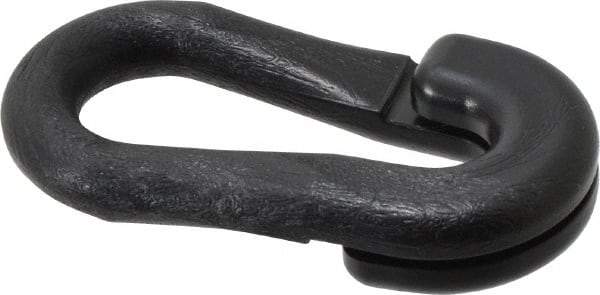 PRO-SAFE - 2" Wide Barrier Connecting Link - Celcon, Black, Use with Plastic Chain - Americas Industrial Supply