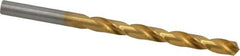 Hertel - Letter G 118° High Speed Steel Jobber Drill - TiN Finish, Right Hand Cut, Spiral Flute, Straight Shank, 4-1/8" OAL, Standard Point - Americas Industrial Supply
