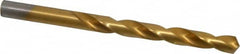 Hertel - Letter U 118° High Speed Steel Jobber Drill - TiN Finish, Right Hand Cut, Spiral Flute, Straight Shank, 5" OAL, Standard Point - Americas Industrial Supply