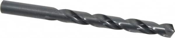 Hertel - 7/16" 135° High Speed Steel Jobber Drill - Oxide Finish, Right Hand Cut, Spiral Flute, Straight Shank, 5-1/2" OAL, Split Point - Americas Industrial Supply