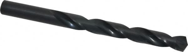 Hertel - 15/32" 135° High Speed Steel Jobber Drill - Oxide Finish, Right Hand Cut, Spiral Flute, Straight Shank, 5-3/4" OAL, Split Point - Americas Industrial Supply