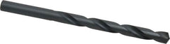 Hertel - Letter M 135° High Speed Steel Jobber Drill - Oxide Finish, Right Hand Cut, Spiral Flute, Straight Shank, 4-3/8" OAL, Split Point - Americas Industrial Supply
