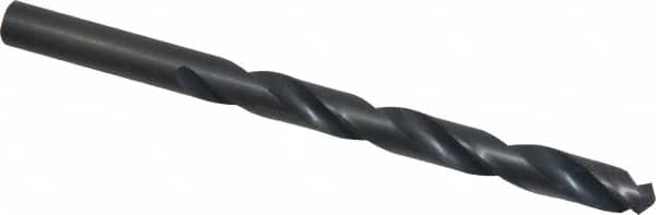 Hertel - Letter R 135° High Speed Steel Jobber Drill - Oxide Finish, Right Hand Cut, Spiral Flute, Straight Shank, 4-3/4" OAL, Split Point - Americas Industrial Supply