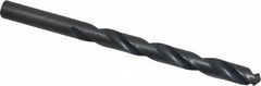 Hertel - Letter R 135° High Speed Steel Jobber Drill - Oxide Finish, Right Hand Cut, Spiral Flute, Straight Shank, 4-3/4" OAL, Split Point - Americas Industrial Supply