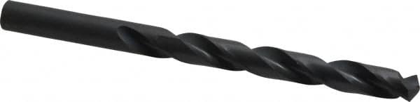 Hertel - Letter W 135° High Speed Steel Jobber Drill - Oxide Finish, Right Hand Cut, Spiral Flute, Straight Shank, 5-1/8" OAL, Split Point - Americas Industrial Supply