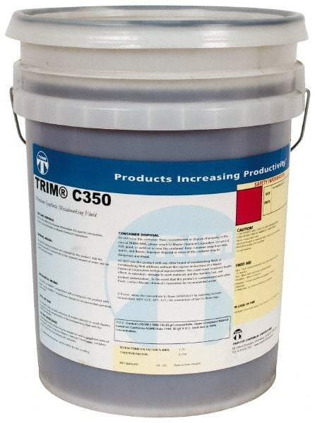 Master Fluid Solutions - Trim C350, 5 Gal Pail Grinding Fluid - Synthetic, For Machining - Americas Industrial Supply