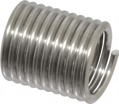 Recoil - M10x1.50 Metric Coarse, 20mm OAL, Free Running Helical Insert - 11-1/8 Free Coils, Tanged, Stainless Steel, Bright Finish, 2D Insert Length - Americas Industrial Supply