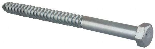 Value Collection - 5/8" Screw, 8" Length Under Head, Steel, Hex Head Lag Screw - Zinc Plated, Grade 2 - Americas Industrial Supply