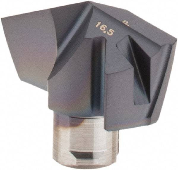 Iscar - Series ICP, 16.51mm Diam Grade IC908 140° Replaceable Drill Tip - Carbide, TiAlN Finish, 16 Seat Size - Americas Industrial Supply