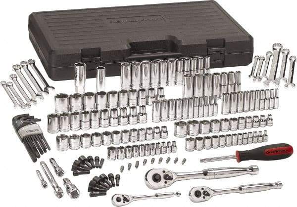 GearWrench - 165 Piece 1/4, 3/8 & 1/2" Drive Mechanic's Tool Set - Comes in Blow Molded Case - Americas Industrial Supply