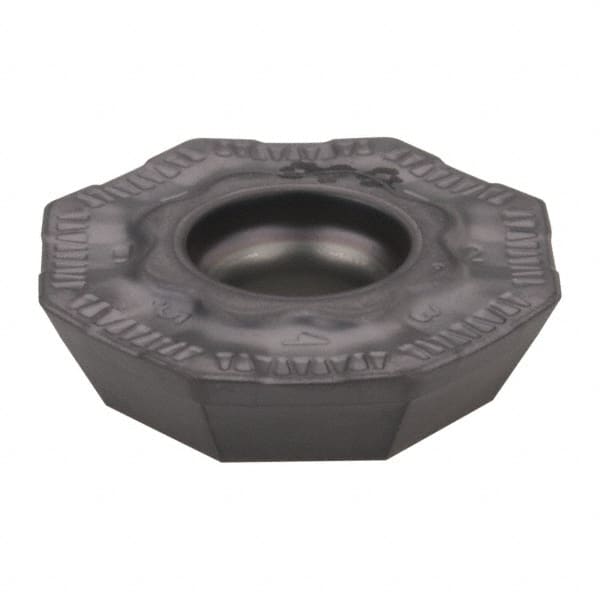 Iscar - OFCT07T3 16 Grade IC908 Carbide Milling Insert - TiAlN Finish, 0.1772" Thick, 18mm Inscribed Circle, 1mm Corner Radius - Americas Industrial Supply