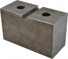 H & R Manufacturing - Bullard Attachment, Square Soft Lathe Chuck Jaw - Steel, 3-1/4" Btw Mount Hole Ctrs, 6-5/8" Long x 3" Wide x 4" High, 7/8" Fastener - Americas Industrial Supply