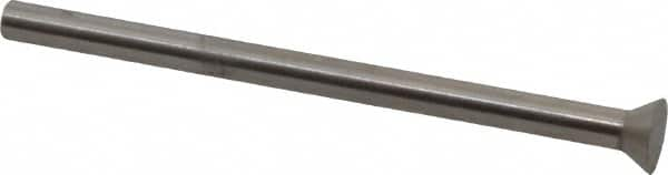 Dayton Lamina - 0.225" Head Diam, 1/8" Shank Diam, Quill Head, High Speed Steel Solid Mold Die Blank & Punch - 60° Head Angle, 0.0875" Head Height, 2" OAL, Blank Punch, KWX Series - Americas Industrial Supply