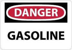 NMC - "Danger - Gasoline", 7" Long x 10" Wide, Rigid Plastic Safety Sign - Rectangle, 0.05" Thick, Use for Hazardous Materials - Americas Industrial Supply