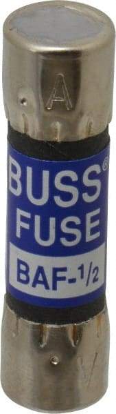 Cooper Bussmann - 250 VAC, 0.5 Amp, Fast-Acting General Purpose Fuse - Fuse Holder Mount, 1-1/2" OAL, 10 at 125 V kA Rating, 13/32" Diam - Americas Industrial Supply