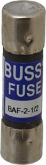 Cooper Bussmann - 250 VAC, 2.5 Amp, Fast-Acting General Purpose Fuse - Fuse Holder Mount, 1-1/2" OAL, 10 at 125 V kA Rating, 13/32" Diam - Americas Industrial Supply