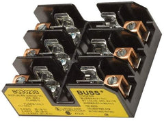 Cooper Bussmann - 3 Pole, 14 to 6 AWG, 480 VAC/VDC, 30 Amp, DIN Rail Mount Fuse Block - 3 Inch Long x 2.38 Inch Wide x 1.22 Inch High Block - Americas Industrial Supply