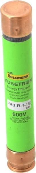 Cooper Bussmann - 300 VDC, 600 VAC, 1.5 Amp, Time Delay General Purpose Fuse - Fuse Holder Mount, 127mm OAL, 20 at DC, 200 (RMS) kA Rating, 13/16" Diam - Americas Industrial Supply