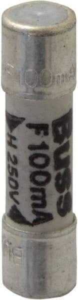 Cooper Bussmann - 250 VAC, 32 VDC, 0.1 Amp, Fast-Acting Miniature Ceramic Fuse - 20mm OAL, 5mm Diam - Americas Industrial Supply
