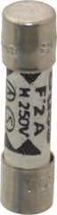 Cooper Bussmann - 250 VAC, 32 VDC, 2 Amp, Fast-Acting Miniature Ceramic Fuse - 20mm OAL, 5mm Diam - Americas Industrial Supply