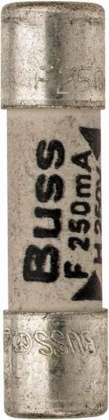 Cooper Bussmann - 250 VAC, 32 VDC, 0.25 Amp, Fast-Acting Miniature Ceramic Fuse - 20mm OAL, 5mm Diam - Americas Industrial Supply