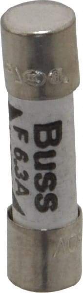 Cooper Bussmann - 250 VAC, 32 VDC, 6.3 Amp, Fast-Acting Miniature Ceramic Fuse - 20mm OAL, 5mm Diam - Americas Industrial Supply