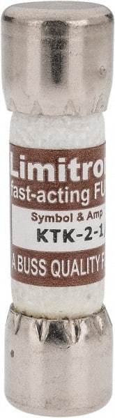 Cooper Bussmann - 600 VAC, 2.5 Amp, Fast-Acting General Purpose Fuse - Fuse Holder Mount, 1-1/2" OAL, 100 at AC kA Rating, 13/32" Diam - Americas Industrial Supply