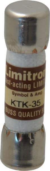 Cooper Bussmann - 600 VAC, 35 Amp, Fast-Acting General Purpose Fuse - Fuse Holder Mount, 1-1/2" OAL, 100 at AC kA Rating, 13/32" Diam - Americas Industrial Supply