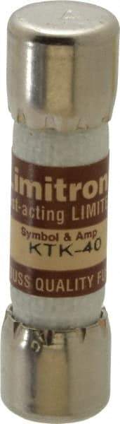 Cooper Bussmann - 600 VAC, 40 Amp, Fast-Acting General Purpose Fuse - Fuse Holder Mount, 1-1/2" OAL, 100 at AC kA Rating, 13/32" Diam - Americas Industrial Supply