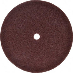 3M - 6" Fine Grade Aluminum Oxide Deburring Disc - 1/2" Center Hole, Arbor Connection, Maroon, 4,000 Max RPM - Americas Industrial Supply